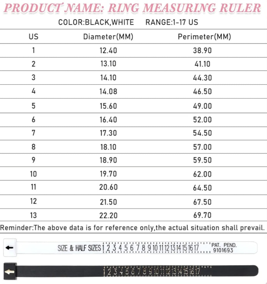 Ring Measuring Ruler